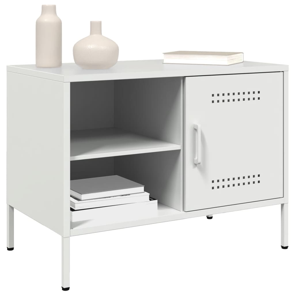 TV Skabe 2 stk Hvid 68x39x50,5 cm Stål