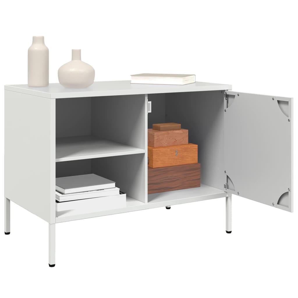 TV Skabe 2 stk Hvid 68x39x50,5 cm Stål