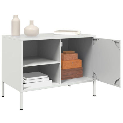 TV Skabe 2 stk Hvid 68x39x50,5 cm Stål