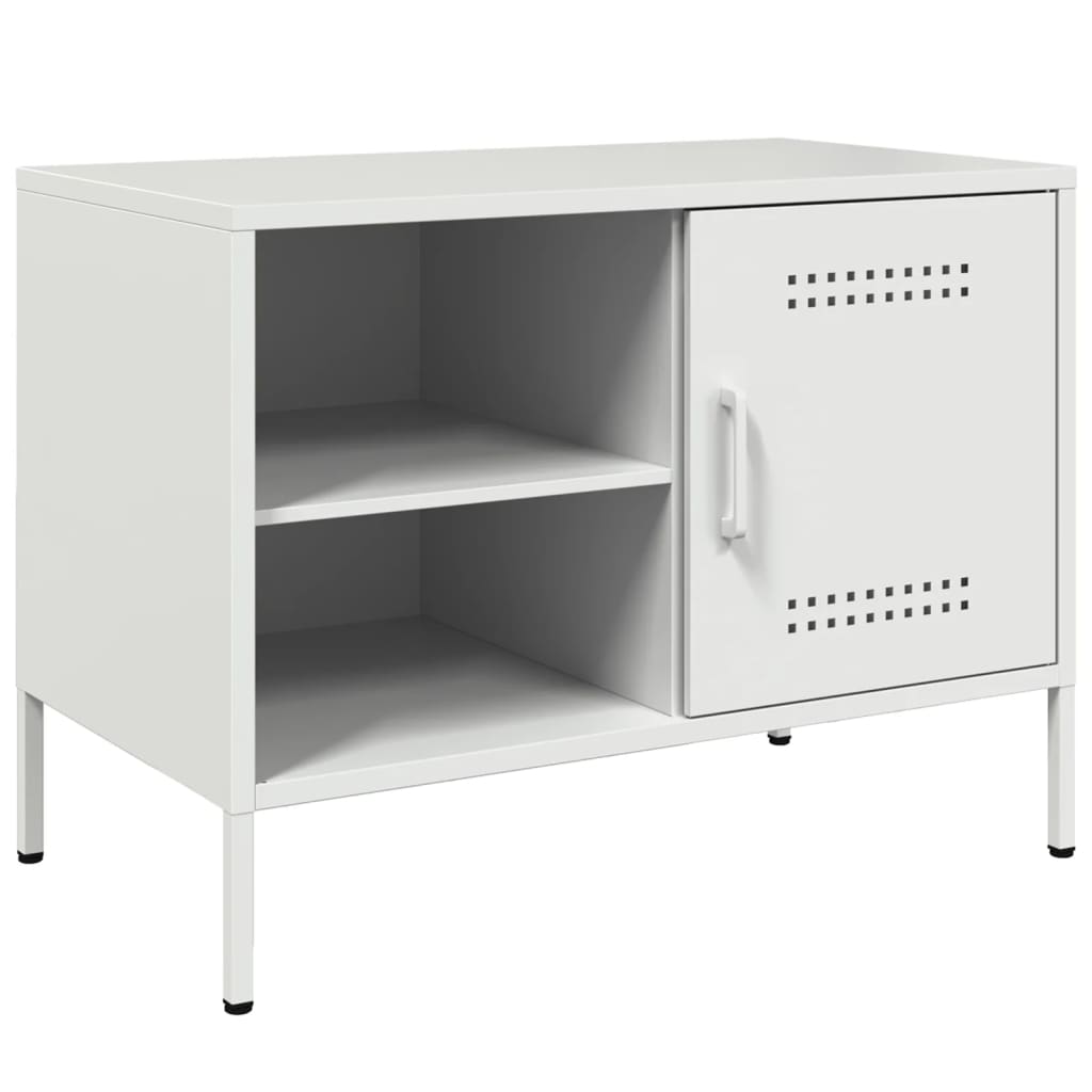 TV Skabe 2 stk Hvid 68x39x50,5 cm Stål