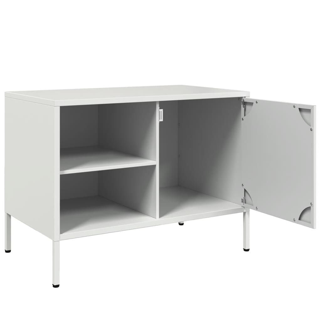 TV Skabe 2 stk Hvid 68x39x50,5 cm Stål