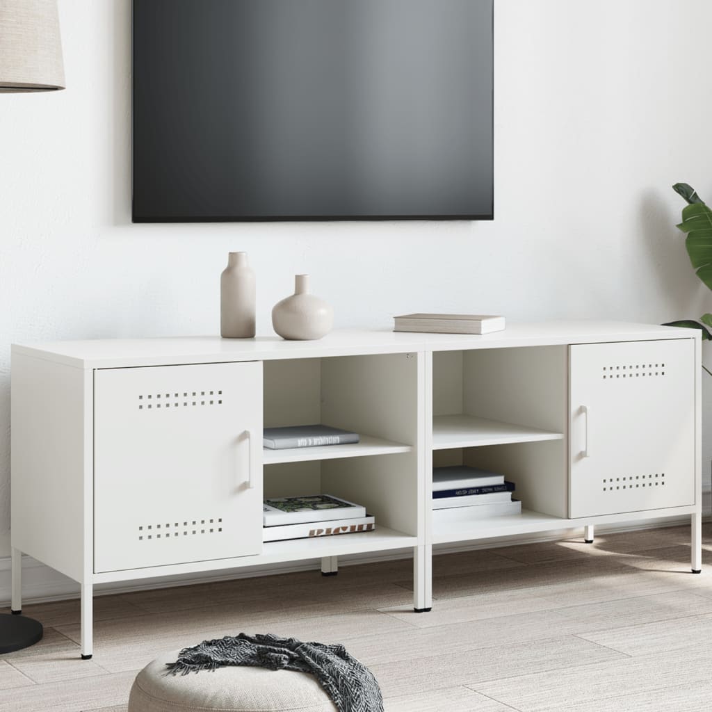TV Skabe 2 stk Hvid 68x39x50,5 cm Stål