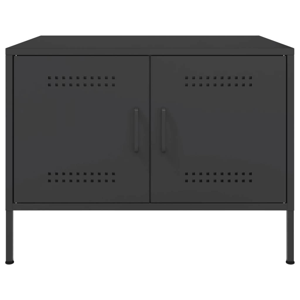 Couchtisch Schwarz 68x50x50,5 cm Stahl