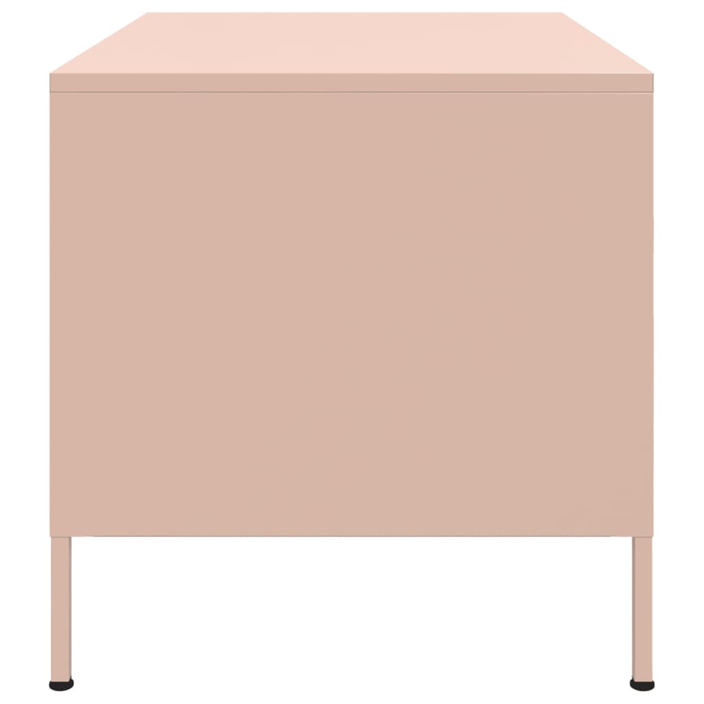 Couchtisch Rosa 68x50x50,5 cm Stahl