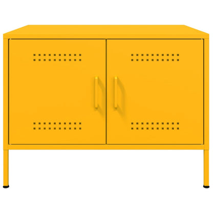 Couchtisch Senfgelb 68x50x50,5 cm Stahl