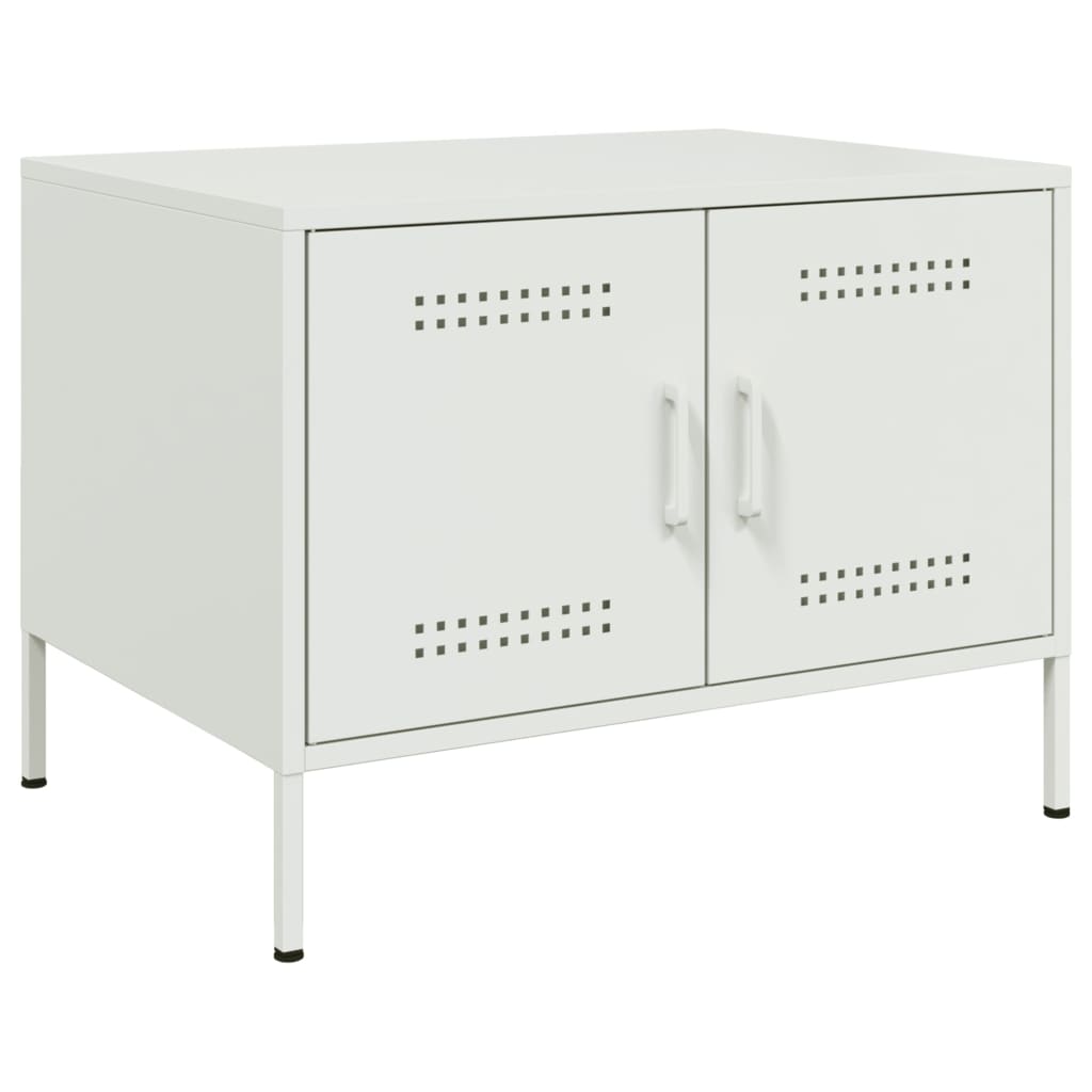 Sofabord Hvid 68x50x50,5 cm Stål