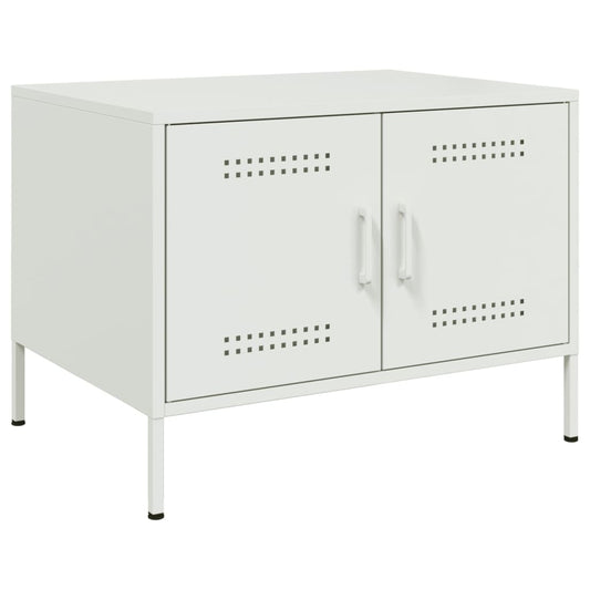 Sofabord Hvid 68x50x50,5 cm Stål