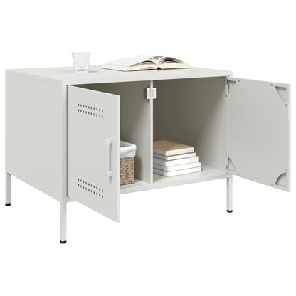 Sofabord Hvid 68x50x50,5 cm Stål