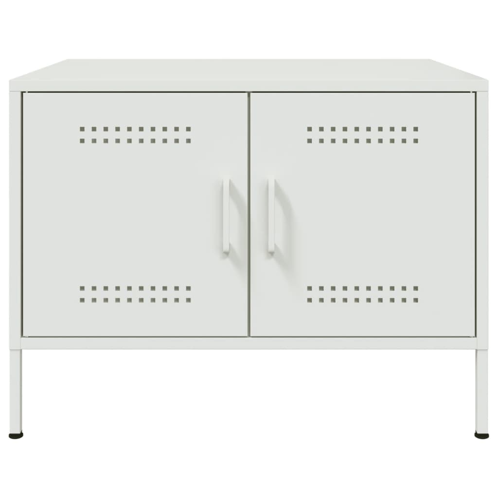 Sofabord Hvid 68x50x50,5 cm Stål