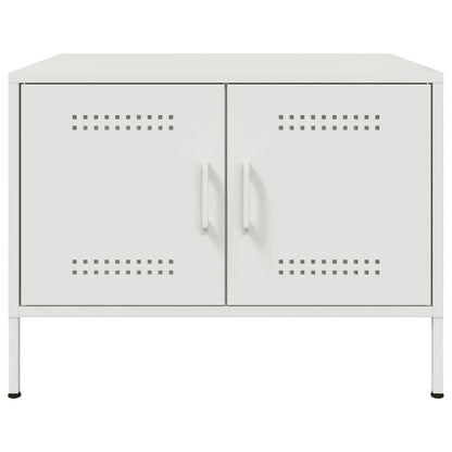 Sofabord Hvid 68x50x50,5 cm Stål