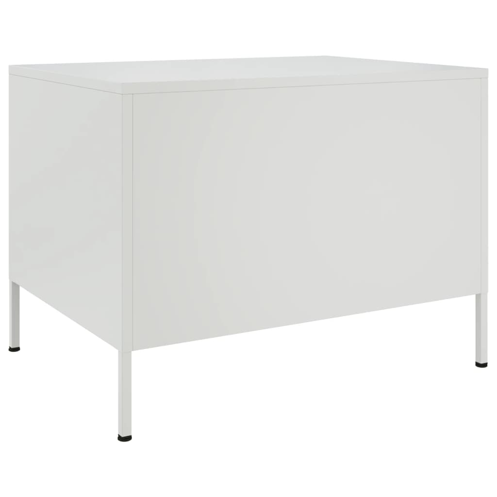 Sofabord Hvid 68x50x50,5 cm Stål