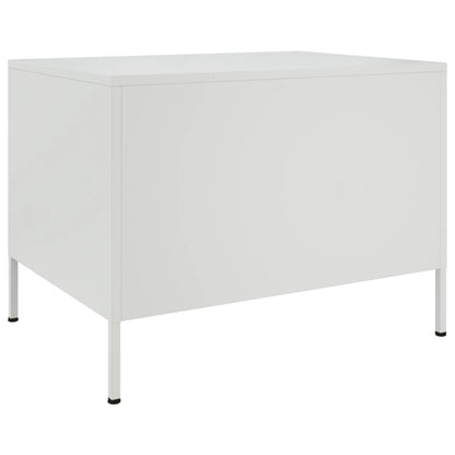 Sofabord Hvid 68x50x50,5 cm Stål