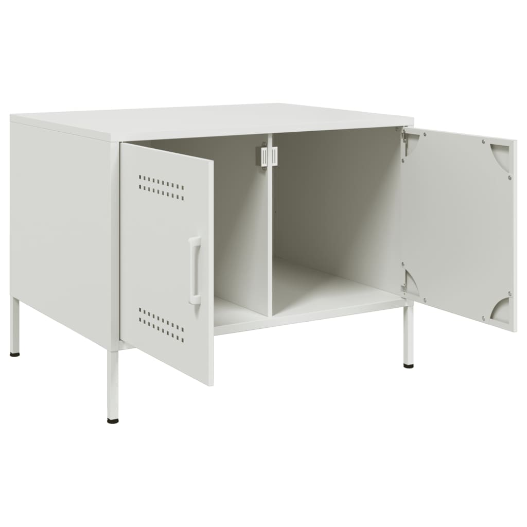 Sofabord Hvid 68x50x50,5 cm Stål