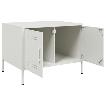 Sofabord Hvid 68x50x50,5 cm Stål
