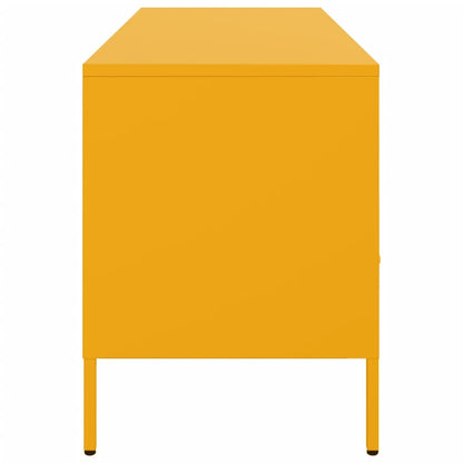TV-skab Sennep Gul 100,5x39x50,5 cm Stål