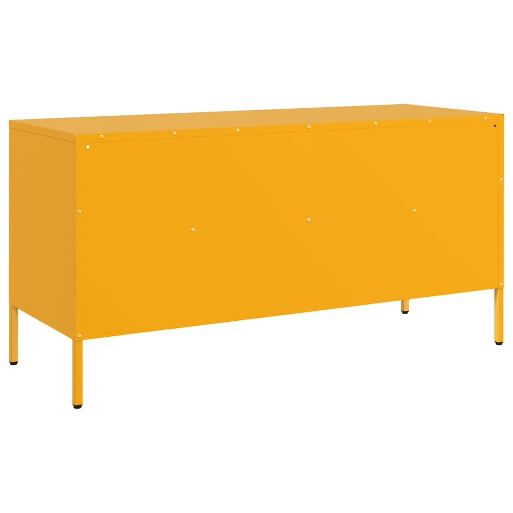 TV-skab Sennep Gul 100,5x39x50,5 cm Stål