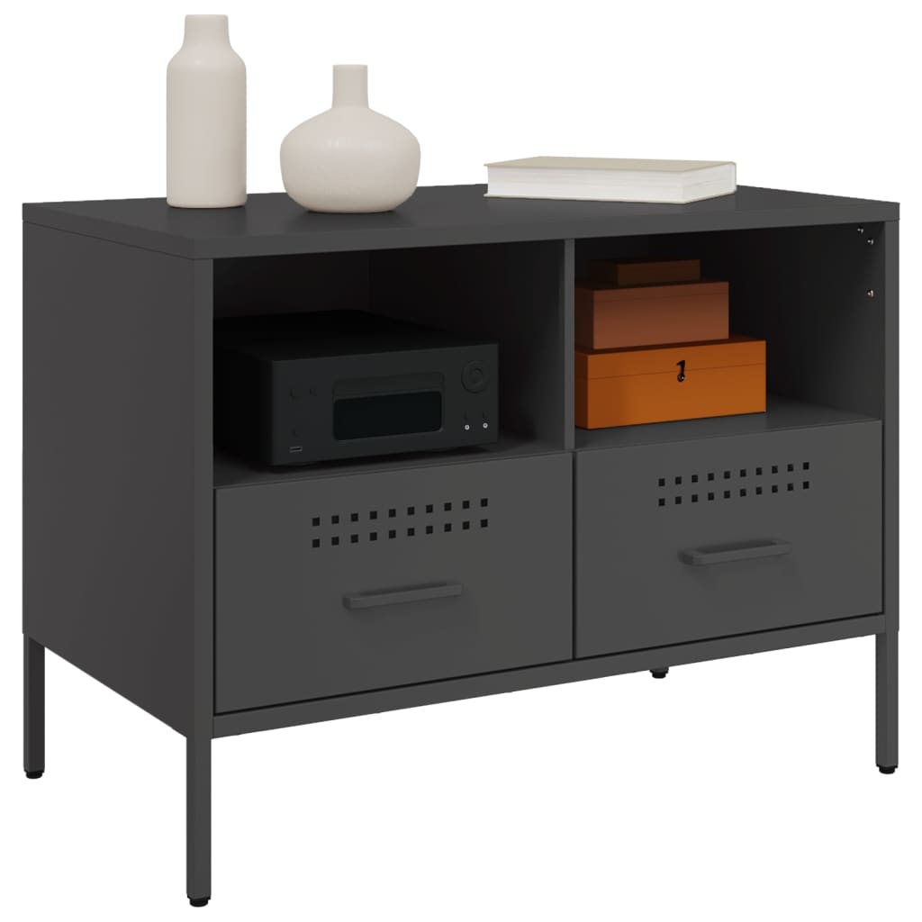TV-skab Sort 68x39x50,5 cm Stål