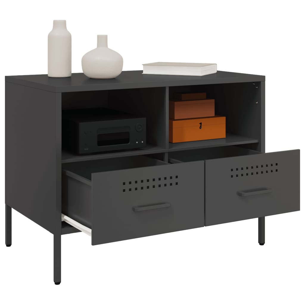 TV-skab Sort 68x39x50,5 cm Stål