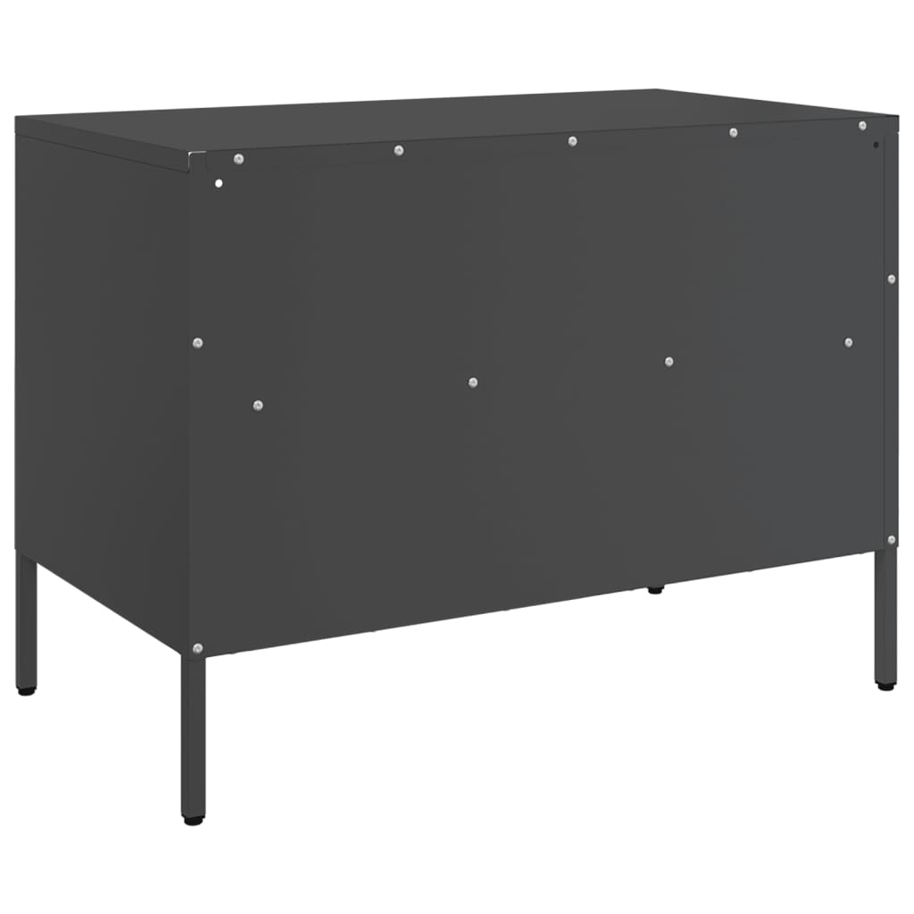 TV-skab Sort 68x39x50,5 cm Stål