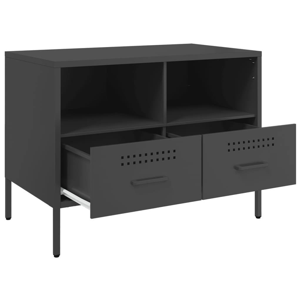 TV-skab Sort 68x39x50,5 cm Stål