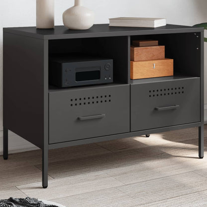 TV-skab Sort 68x39x50,5 cm Stål