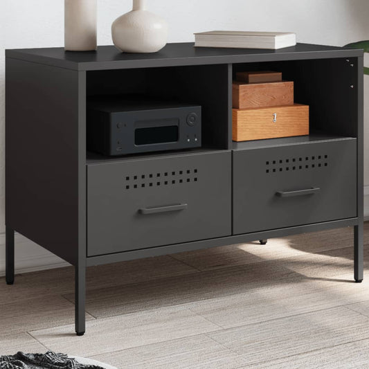 TV-skab Sort 68x39x50,5 cm Stål