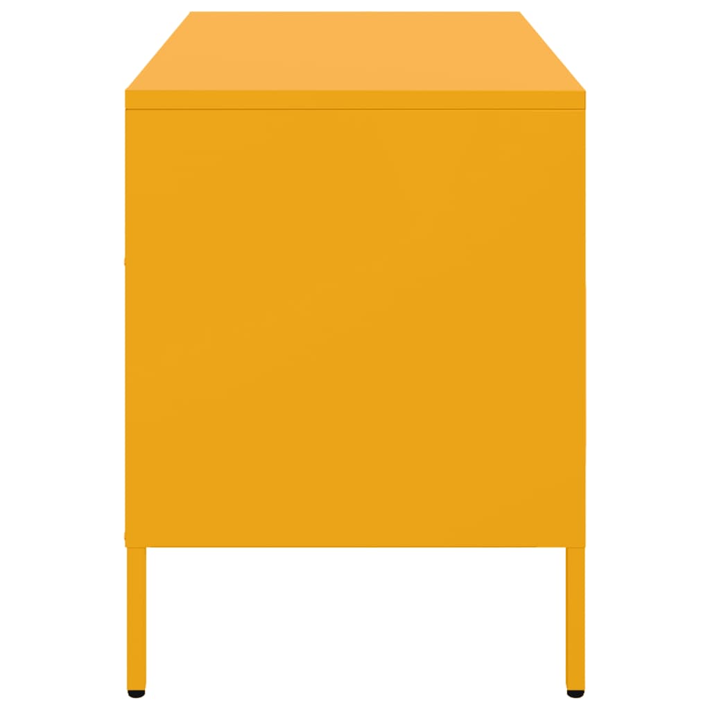 TV-skabe 2 stk Sennepsgul 68x39x50,5 cm Stål