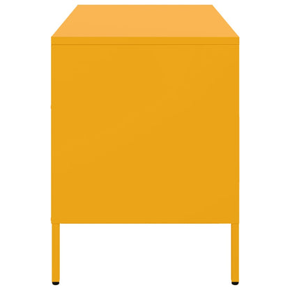 TV-skabe 2 stk Sennepsgul 68x39x50,5 cm Stål
