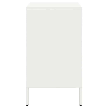 Sengeborde 2 stk Hvid 36x39x68 cm Stål