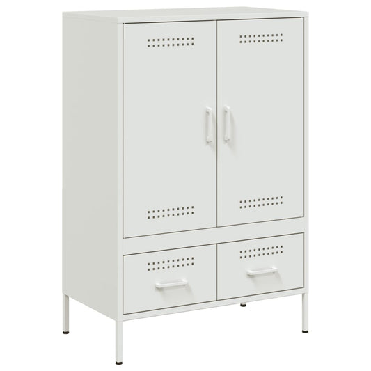 Highboard Weiß 68x39x101,5 cm Stahl