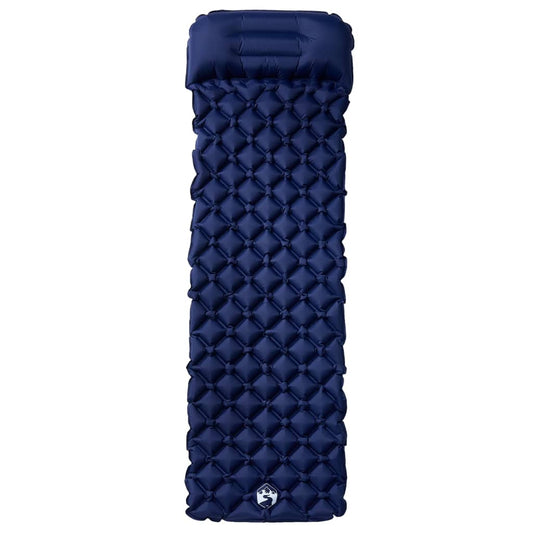 Aufblasbare Isomatte mit Kissen Marineblau