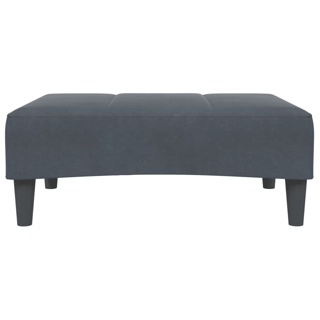 Schlafsofa 2-Sitzer mit Fußhocker Dunkelgrau Samt
