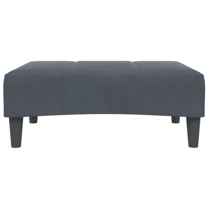 Schlafsofa 2-Sitzer mit Fußhocker Dunkelgrau Samt