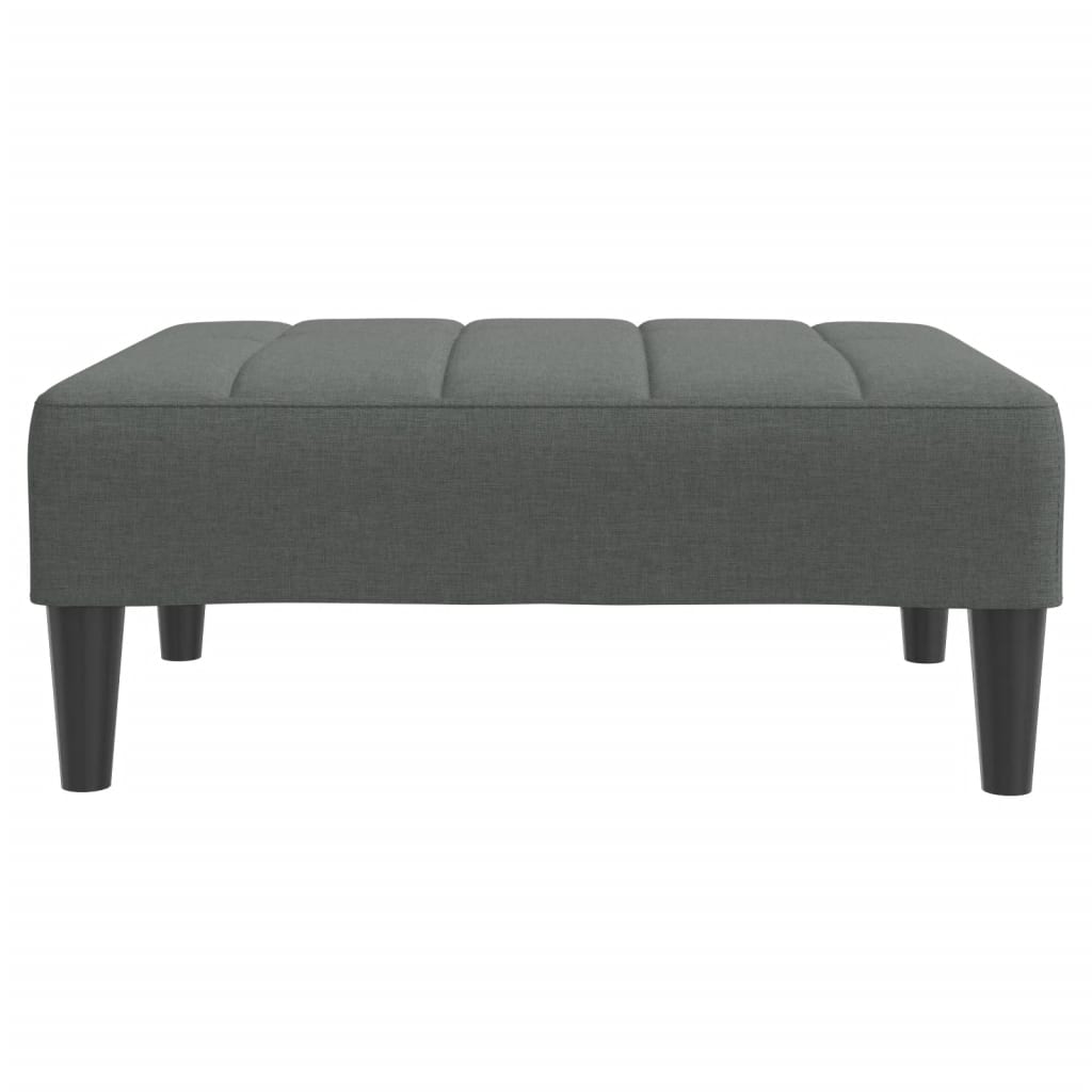 Schlafsofa 2-Sitzer mit Fußhocker Dunkelgrau Stoff