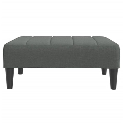 Schlafsofa 2-Sitzer mit Fußhocker Dunkelgrau Stoff