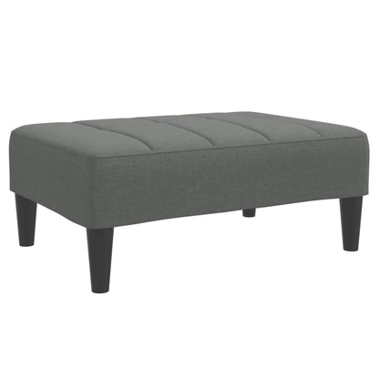Schlafsofa 2-Sitzer mit Fußhocker Dunkelgrau Stoff