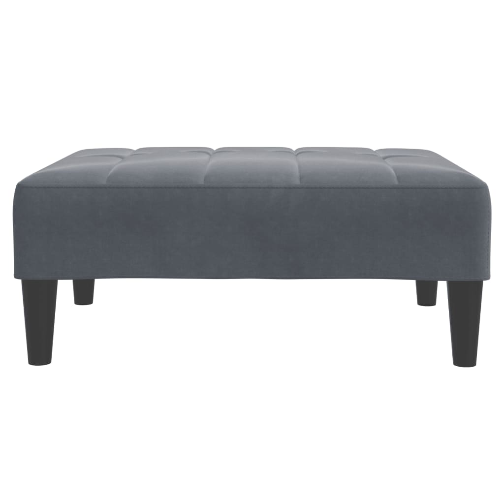 Schlafsofa 2-Sitzer mit Fußhocker Dunkelgrau Samt