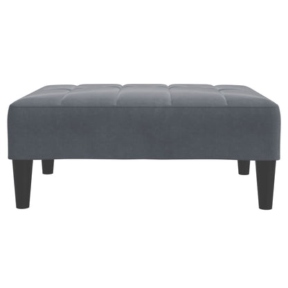 Schlafsofa 2-Sitzer mit Fußhocker Dunkelgrau Samt