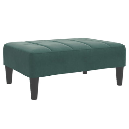 Schlafsofa 2-Sitzer mit Fußhocker Dunkelgrün Samt