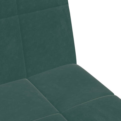 Schlafsofa 2-Sitzer mit Fußhocker Dunkelgrün Samt