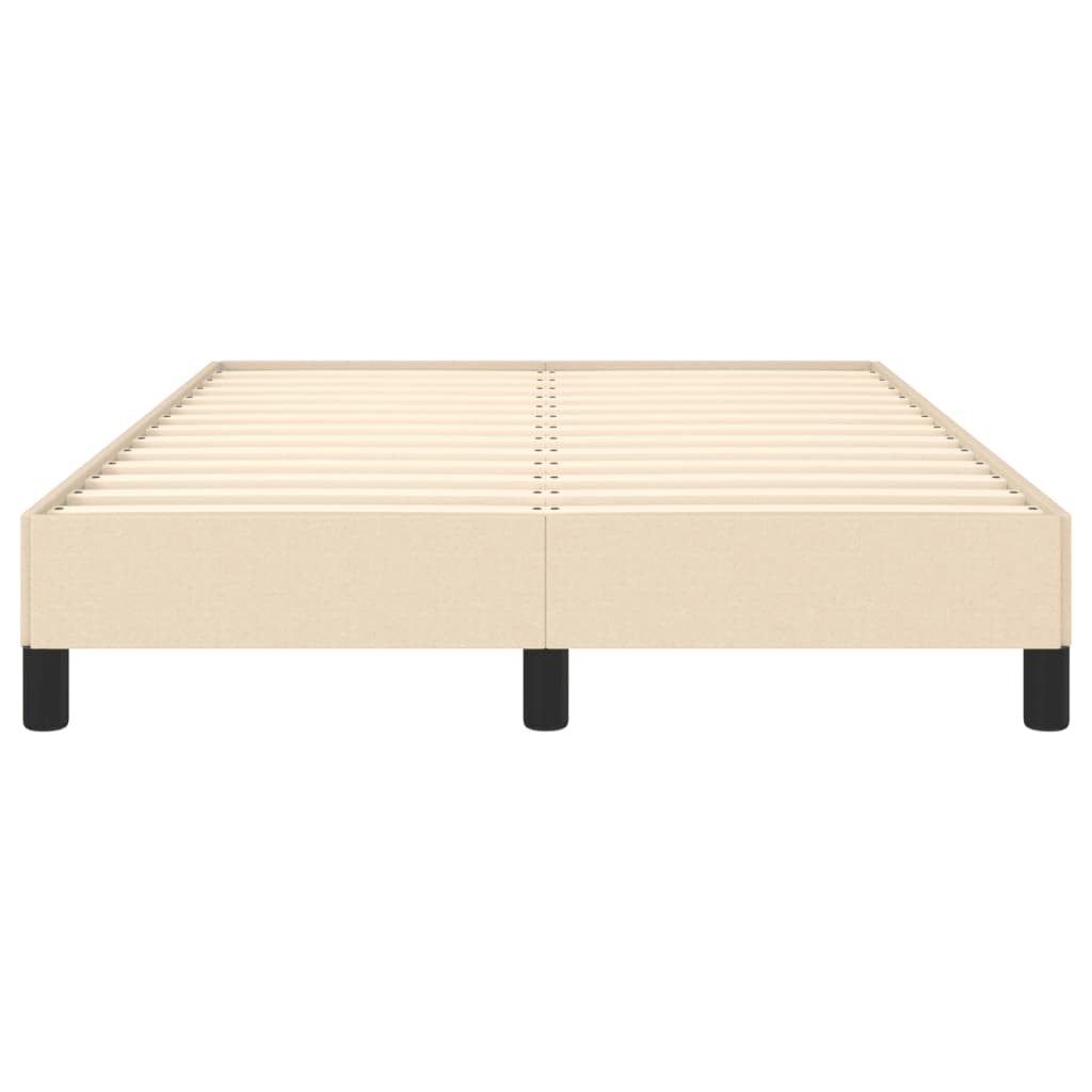 Bettgestell ohne Matratze Creme 120x190 cm Stoff