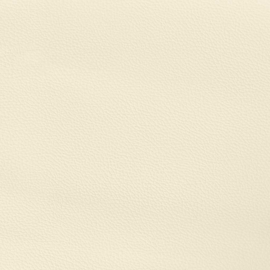 Bettgestell ohne Matratze Creme 120x190 cm Kunstleder