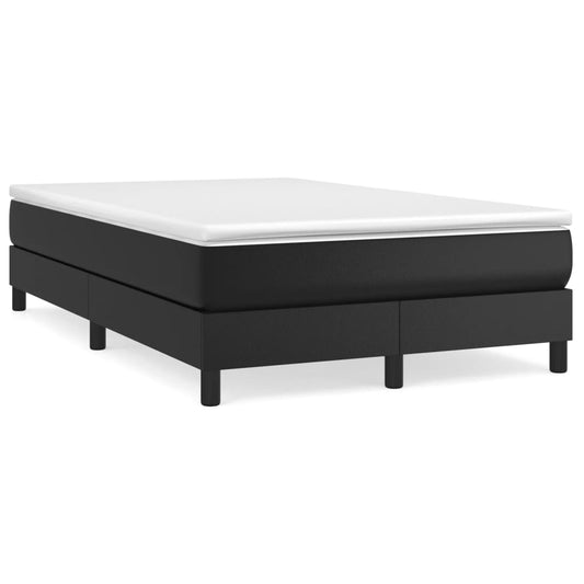 Boxspringbett mit Matratze Schwarz 120x190 cm Kunstleder