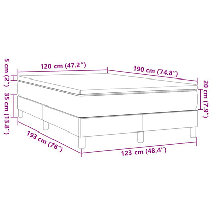 Boxspringbett mit Matratze Hellgrau 120x190 cm Stoff