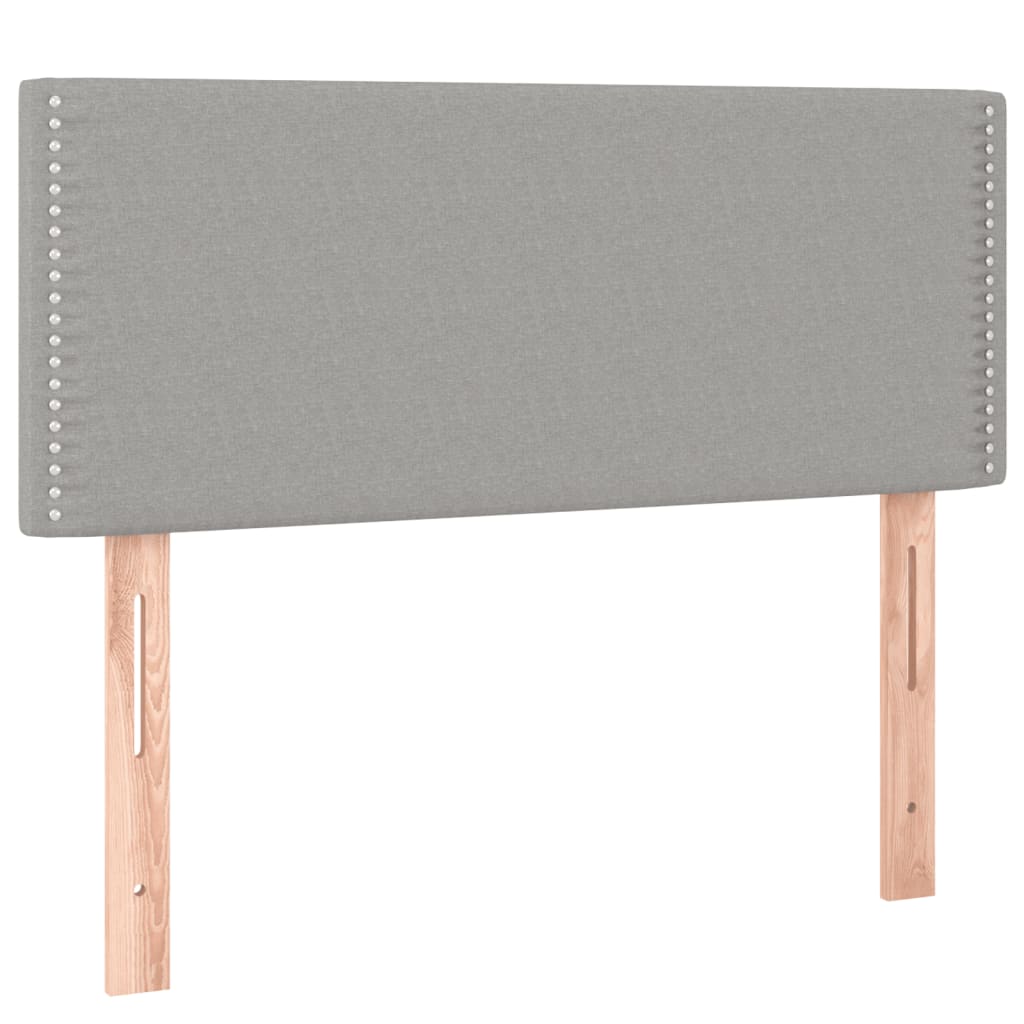 Boxspringbett mit Matratze Hellgrau 120x190 cm Stoff