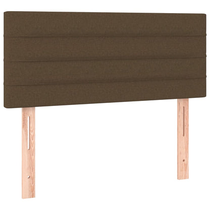 Boxspringbett mit Matratze & LED Dunkelbraun 120x190 cm Stoff