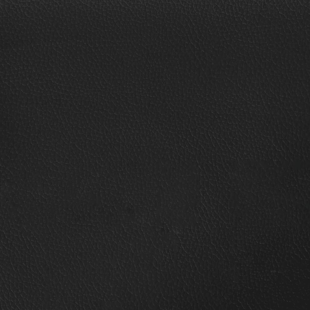 Boxspringbett mit Matratze & LED Schwarz 120x190 cm Kunstleder