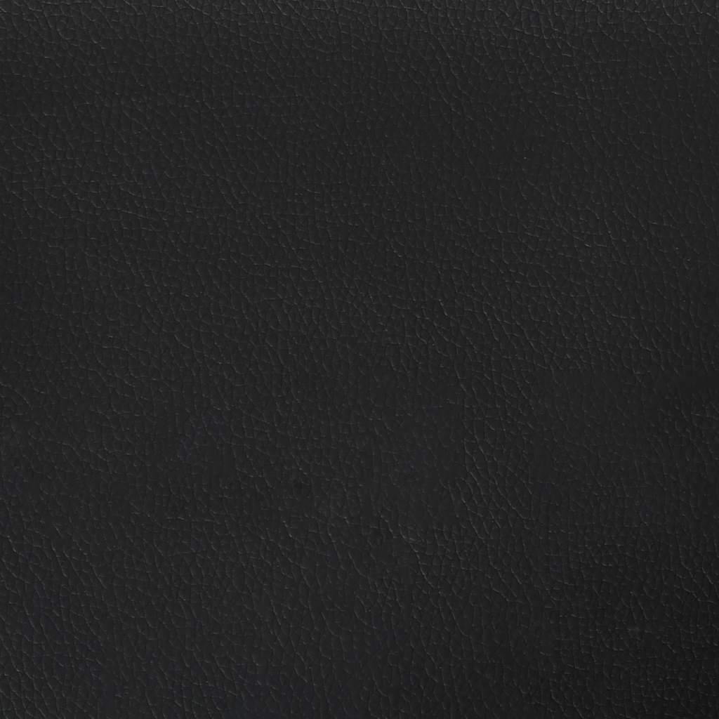 Boxspringbett mit Matratze & LED Schwarz 120x190 cm Kunstleder