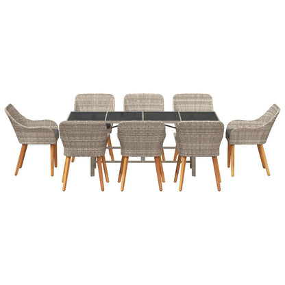 Essgruppe 9 pcs Hellgrau