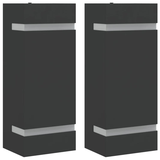 Außenwandleuchten 2 Stk. Schwarz Edelstahl